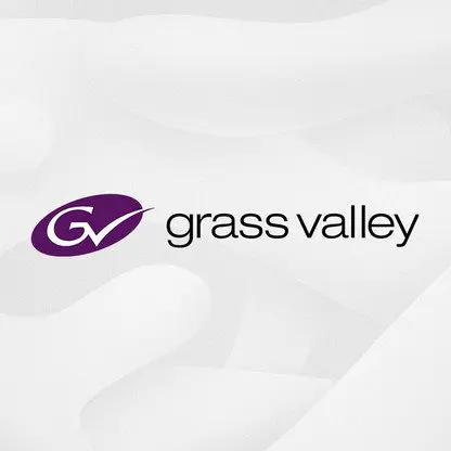 A logo of grass valley company