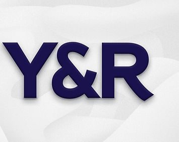 A white background with the letters y and r