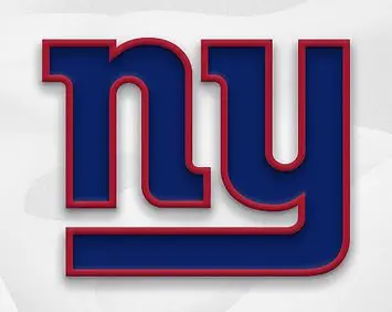 A blue and red logo of the new york giants.