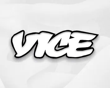 A white background with the word vice written in graffiti.