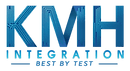 A blue logo with the letters kmk integrative
